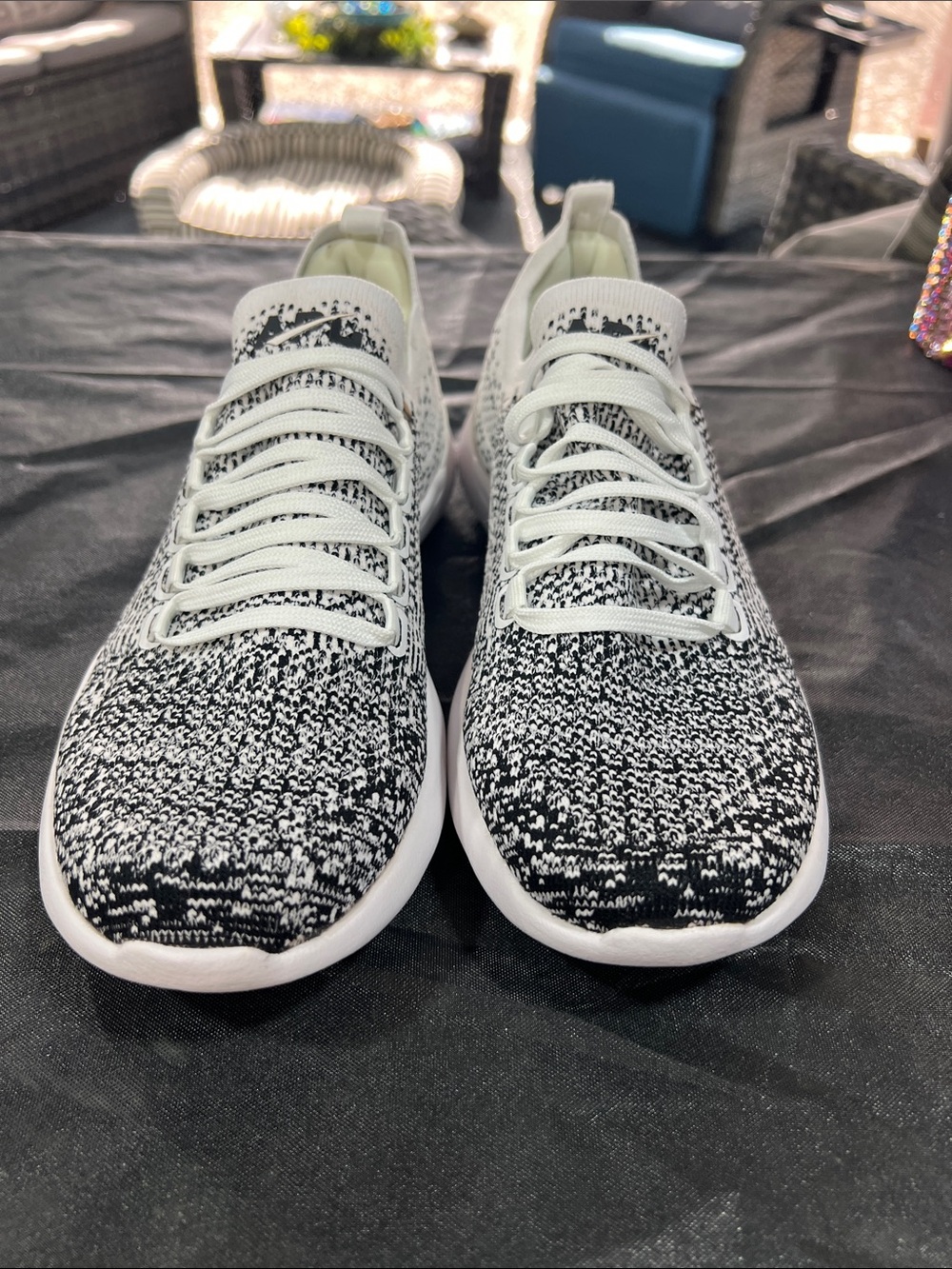 Black & White Knit  Sneakers